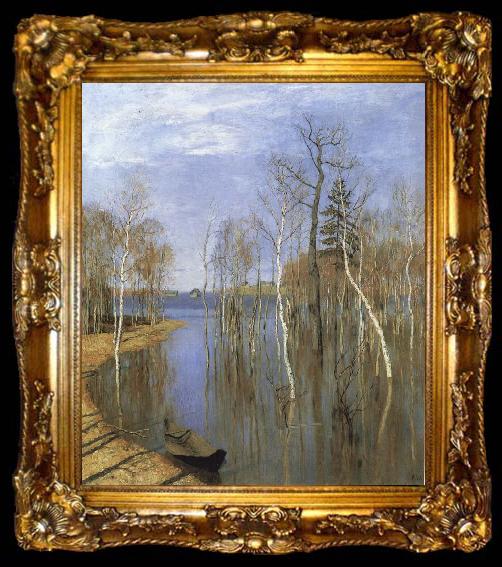 framed  Levitan, Isaak Fruhling, flood, ta009-2